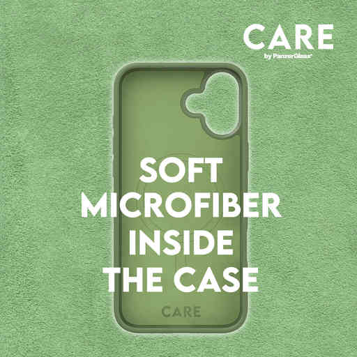 CARE by PanzerGlass Fashionable Case Green w. MagSafe iPhone 16