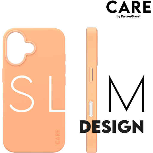 CARE by PanzerGlass Fashionable Case Peachy w. MagSafe iPhone 16