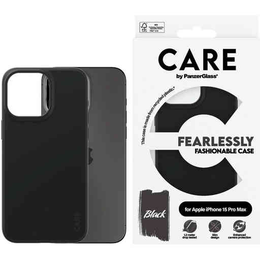 CARE by PanzerGlass Fashionable Case Black iPhone 15 Pro Max