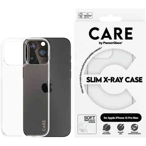 CARE by PanzerGlass Fashionable Case Transparent X-Ray Soft Basic iPhone 15 Pro Max