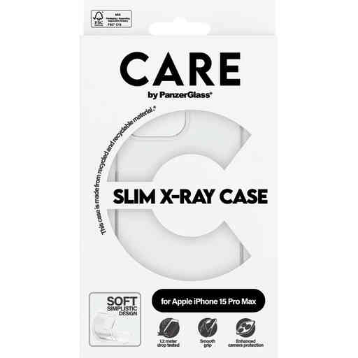CARE by PanzerGlass Fashionable Case Transparent X-Ray Soft Basic iPhone 15 Pro Max
