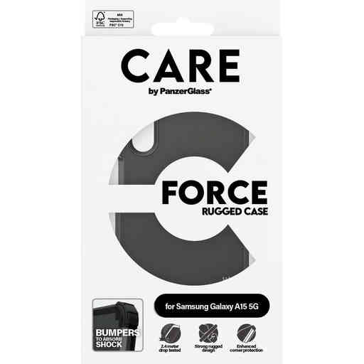 CARE by PanzerGlass Fashionable Case Black FORCE Samsung A15 5G