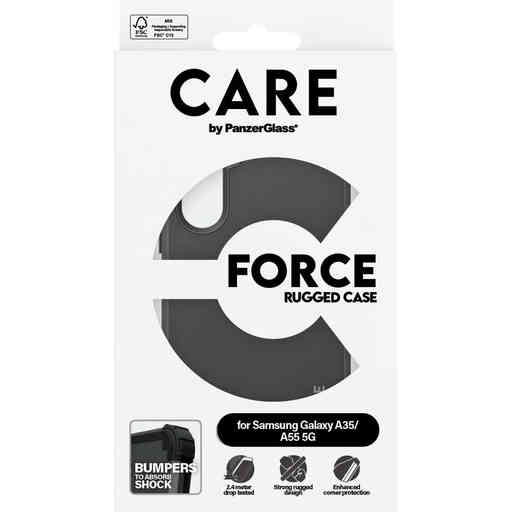 CARE by PanzerGlass Fashionable Case Black FORCE Samsung A35 5G