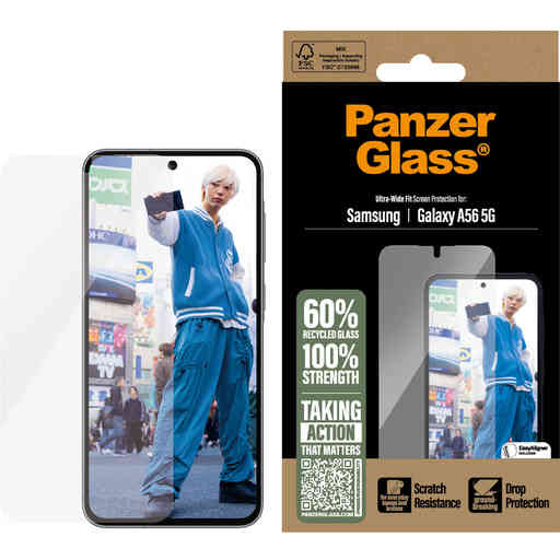 PanzerGlass Samsung Galaxy A56 5G Ultra-Wide Fit Refresh with EasyAligner
