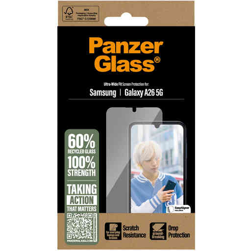 PanzerGlass Samsung Galaxy A26 5G Ultra-Wide Fit Refresh with EasyAligner