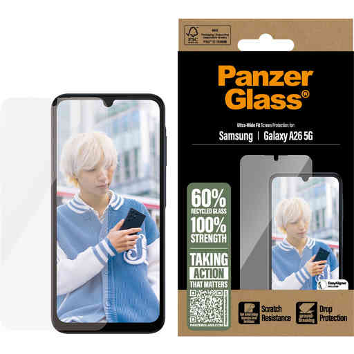 PanzerGlass Samsung Galaxy A26 5G Ultra-Wide Fit Refresh with EasyAligner