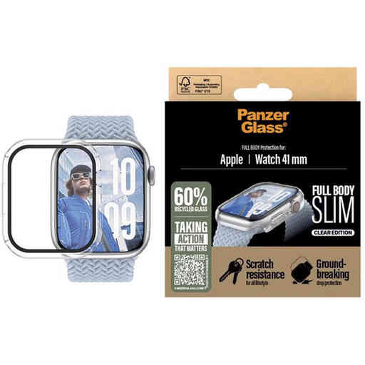 PanzerGlass Full Body Snappie Apple Watch 10 42mm - Slim Transparent
