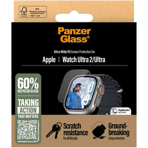 PanzerGlass Apple Watch Ultra 3/Ultra 2/Ultra - Ultra Wide Fit