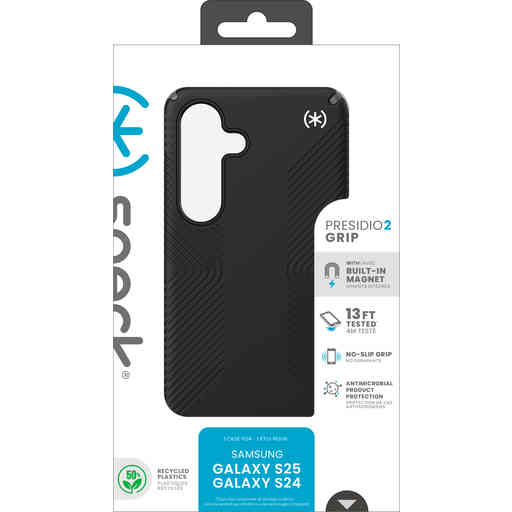 Speck Presidio2 Grip + Magnet Samsung Galaxy S24/S25 Black -  with Microban
