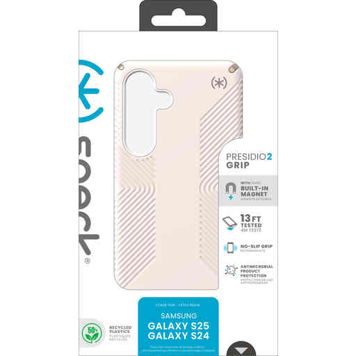 Speck Presidio2 Grip + Magnet Samsung Galaxy S24/S25 Bleached Bone - with Microban