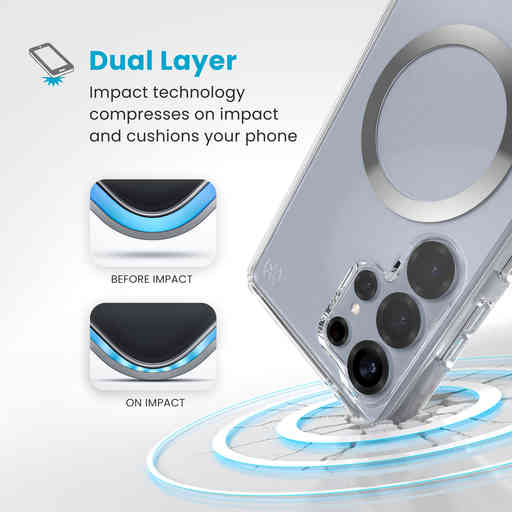 Speck Presidio2 Clear + Magnet Samsung Galaxy S25 Ultra -  with Microban