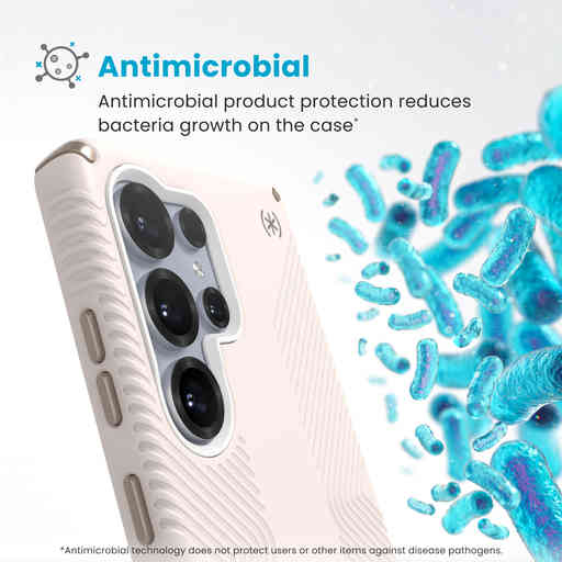 Speck Presidio2 Grip + Magnet Samsung Galaxy S25 Ultra Bleached Bone - with Microban