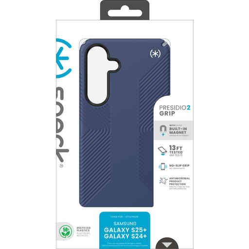 Speck Presidio2 Grip + Magnet Samsung Galaxy S25 Plus Coastal Blue - with Microban