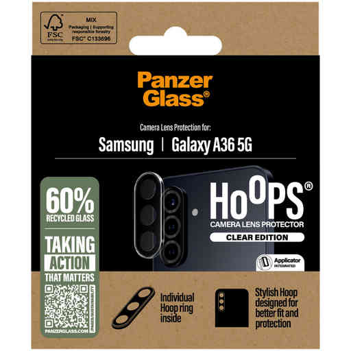 PanzerGlass Hoops Rings Samsung Galaxy A36 5G Transparent