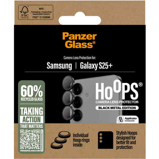 PanzerGlass Hoops Rings Samsung Galaxy S25 Plus Black