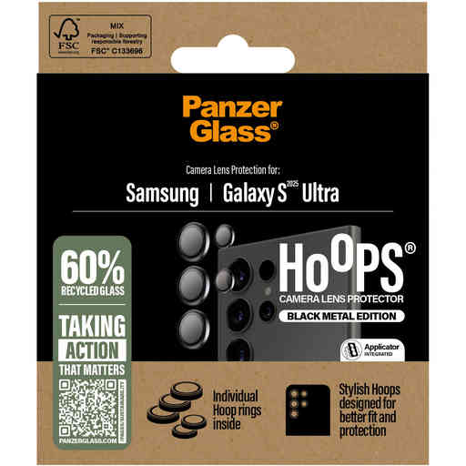 PanzerGlass Hoops Rings Samsung Galaxy S25 Ultra Black
