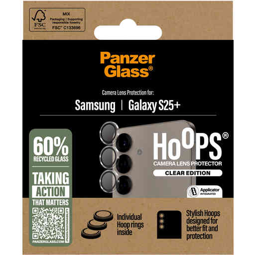 PanzerGlass Hoops Rings Samsung Galaxy S25 Plus Transparent
