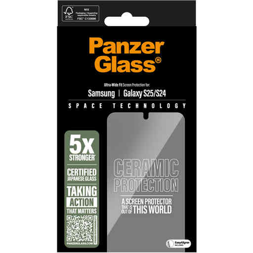 Panzerglass Ceramic Samsung Galaxy S25/S24 - Ultra-Wide Fit