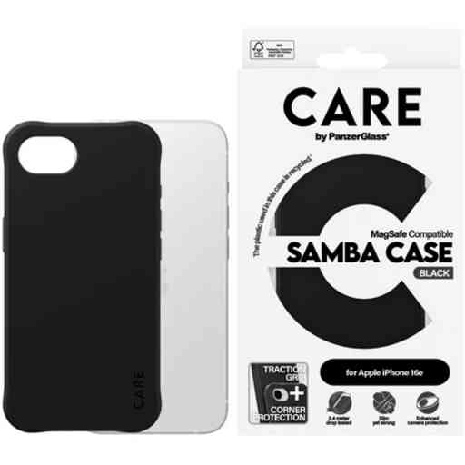 CARE by PanzerGlass Fashionable Case Samba Transparent w. White MagSafe iPhone 16e