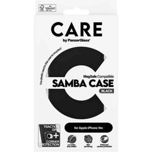 CARE by PanzerGlass Fashionable Case Samba Transparent w. White MagSafe iPhone 16e