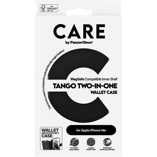 CARE by PanzerGlass Feature Case Tango Two-in-One Wallet iPhone 16e