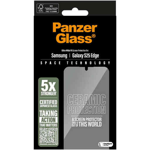 Panzerglass Ceramic Samsung Galaxy S25 Edge - Ultra-Wide Fit
