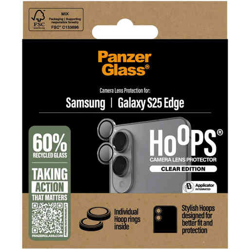 PanzerGlass Hoops Rings Samsung Galaxy S25 Edge Transparent