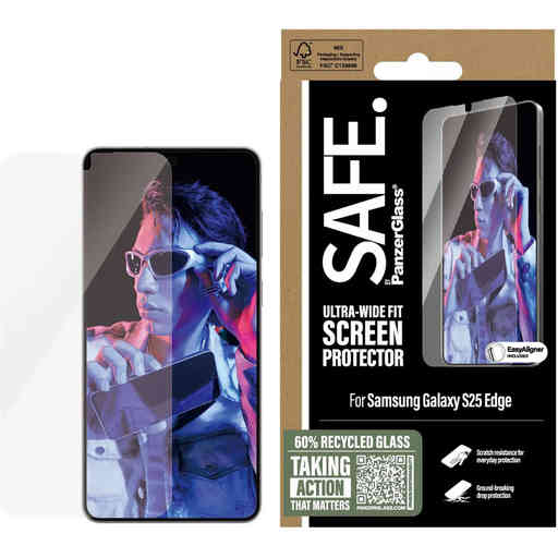 SAFE by Panzerglass Samsung Galaxy S25 Edge - Ultra-Wide-Fit