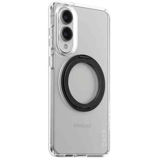 CARE by PanzerGlass Feature Case Transparent w. Black Kickstand & QI Samsung S25 Edge