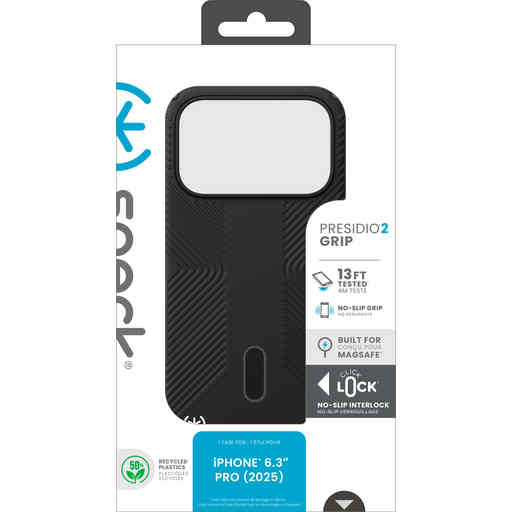 Speck Presidio2 Grip + ClickLock Apple iPhone 17 Pro Black - with Microban