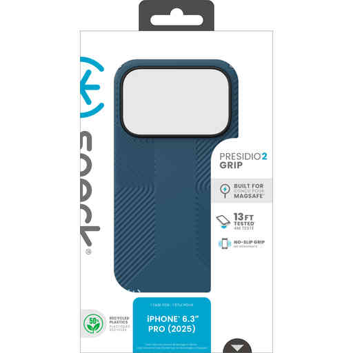 Speck Presidio2 Grip + MS Apple iPhone 17 Pro Deep Sea Blue - with Microban