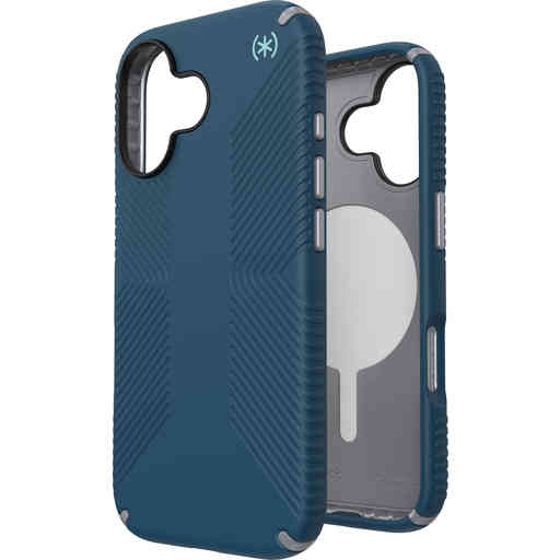Speck Presidio2 Grip + MS Apple iPhone 17 Deep Sea Blue- with Microban