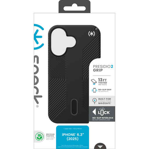 Speck Presidio2 Grip + ClickLock Apple iPhone 17 Black - with Microban