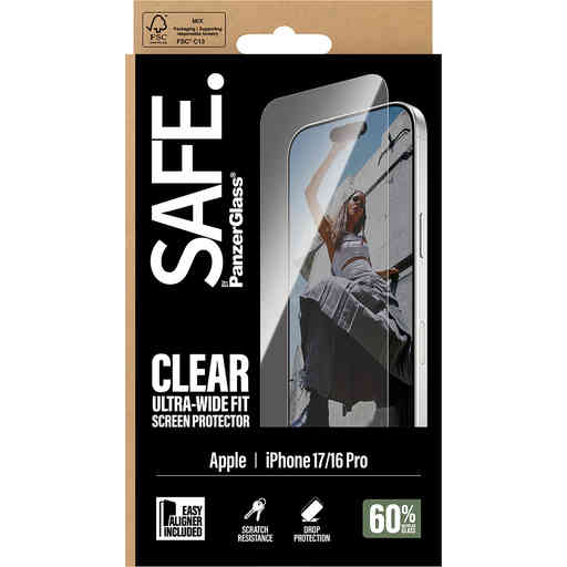 SAFE by Panzerglass Apple iPhone 17/16 Pro - Ultra-Wide-Fit