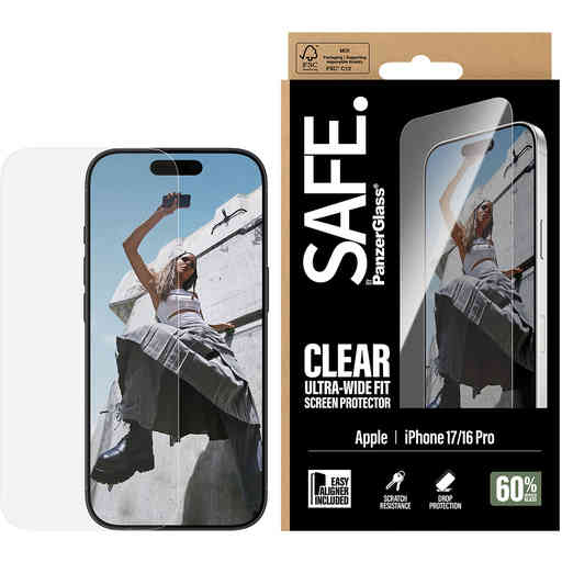 SAFE by Panzerglass Apple iPhone 17/16 Pro - Ultra-Wide-Fit