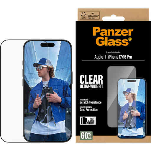 Panzerglass Apple iPhone 17/16 Pro - Ultra-Wide Fit