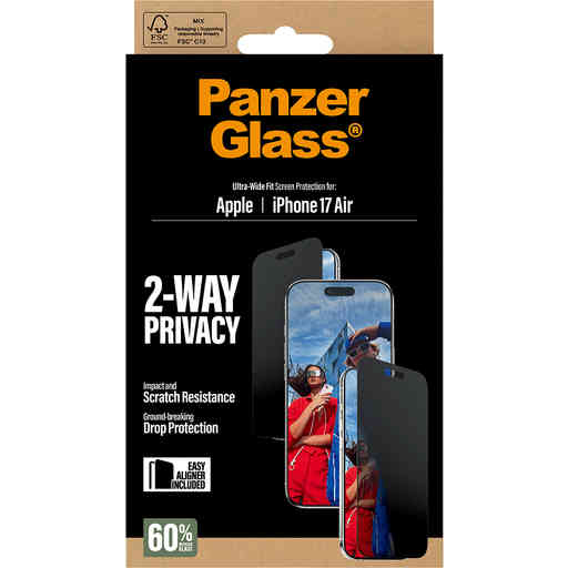 Panzerglass Apple iPhone Air - Ultra-Wide Fit Privacy Glass