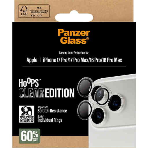 Panzerglass Hoops Apple iPhone 17 Pro/17 Pro Max/16 Pro/16 Pro Max - Transparent