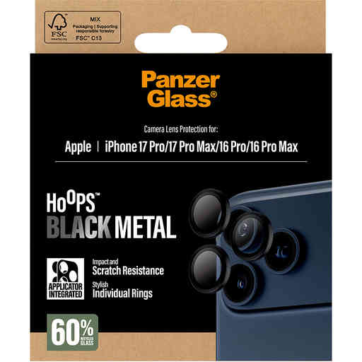Panzerglass Hoops Apple iPhone 17 Pro/Pro Max/16 Pro/16 Pro Max - Black