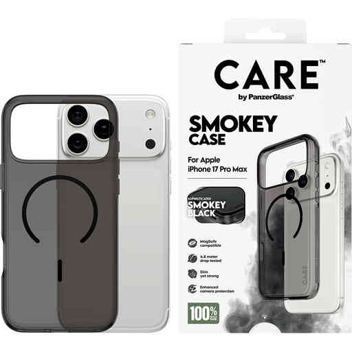 CARE by PanzerGlass Flagship Urban Combat Smokey Black MagSafe iPhone 17 Pro Max
