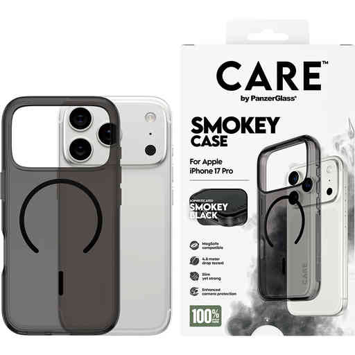 CARE by PanzerGlass Flagship Urban Combat Smokey Black MagSafe iPhone 17 Pro