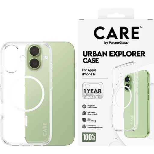 CARE by PanzerGlass Flagship Urban Combat Transp. White MagSafe iPhone 17