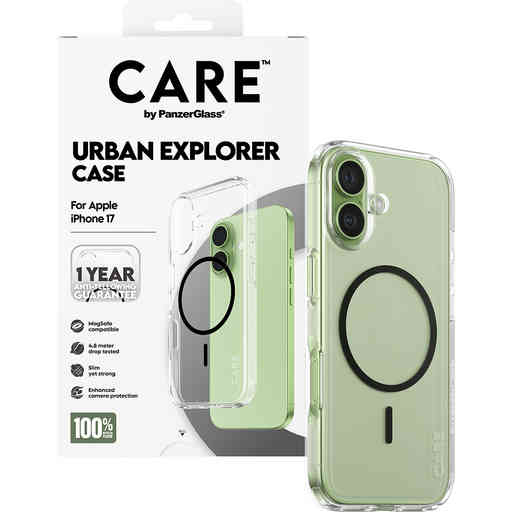 CARE by PanzerGlass Flagship Urban Combat Transp. Black MagSafe iPhone 17
