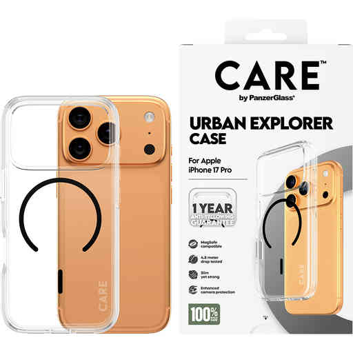 CARE by PanzerGlass Flagship Urban Combat Transp. Black MagSafe iPhone 17 Pro