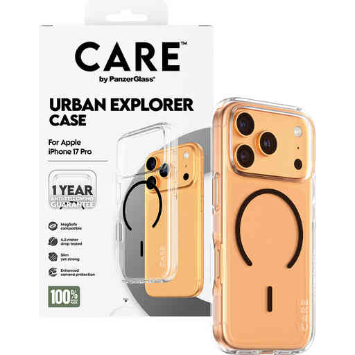 CARE by PanzerGlass Flagship Urban Combat Transp. Black MagSafe iPhone 17 Pro