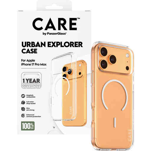 CARE by PanzerGlass Flagship Urban Combat Transp. White MagSafe iPhone 17 Pro Max