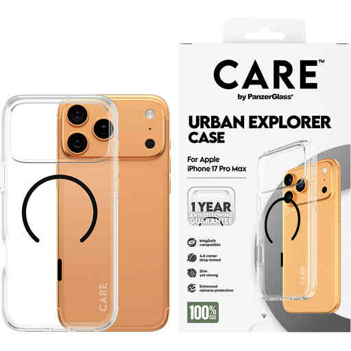 CARE by PanzerGlass Flagship Urban Combat Transp. Black MagSafe iPhone 17 Pro Max
