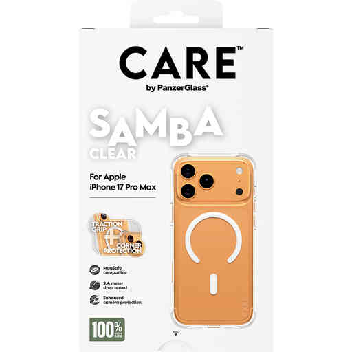 CARE by PanzerGlass Fashionable Case Samba Transparent MagSafe iPhone 17 Pro Max