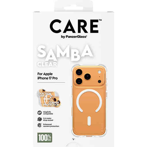 CARE by PanzerGlass Fashionable Case Samba Transparent MagSafe iPhone 17 Pro