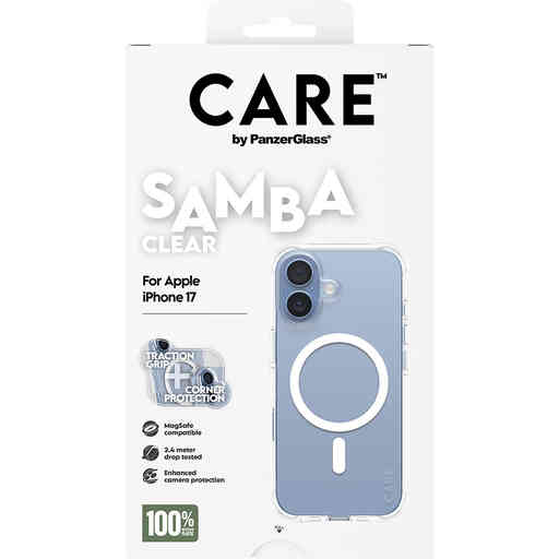 CARE by PanzerGlass Fashionable Case Samba Transparent MagSafe iPhone 17